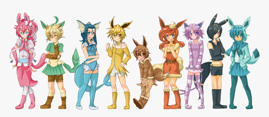 Pokemon Wallpaper Eevee Evolutions, Hd Wallpaper Download - Eevee Evolutions All In A Group, HD Png Download, Free Download