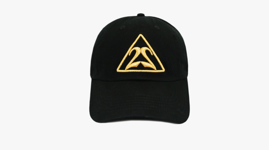 Black Triangle With Gold Outline Dad Hat Front - Baseball Cap, HD Png Download, Free Download