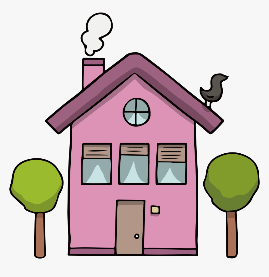 House Clipart Purple - Clipart Little House Cartoon, HD Png Download, Free Download