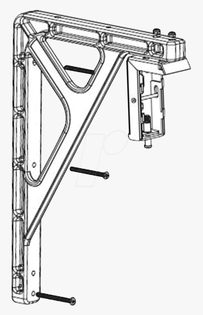 L Shape Screen Extension Wall Bracket, 36,85x26,7cm - Technical Drawing, HD Png Download, Free Download