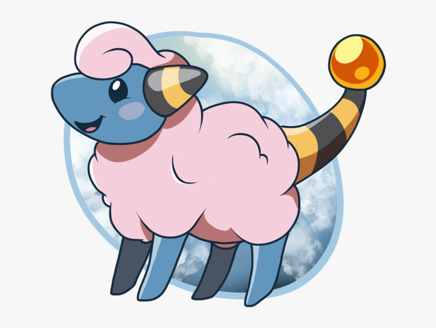 “shiny Mareep For @gothita I"m Gonna Do My Best - Cartoon, HD Png Download, Free Download