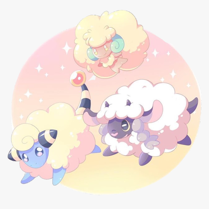 #pokemonsticker #pokemon #mareep #mareepsticker #wooloo - Wooloo Whimsicott, HD Png Download, Free Download