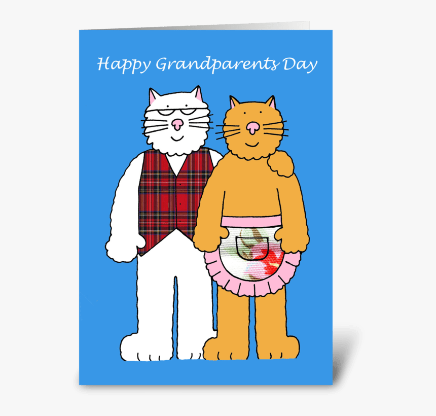 Happy Grandparents Day, Cute Cats - Cartoon, HD Png Download, Free Download