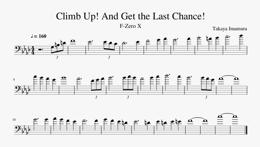 Climb Up And Get The Last Chance - Sheet Music, HD Png Download, Free Download