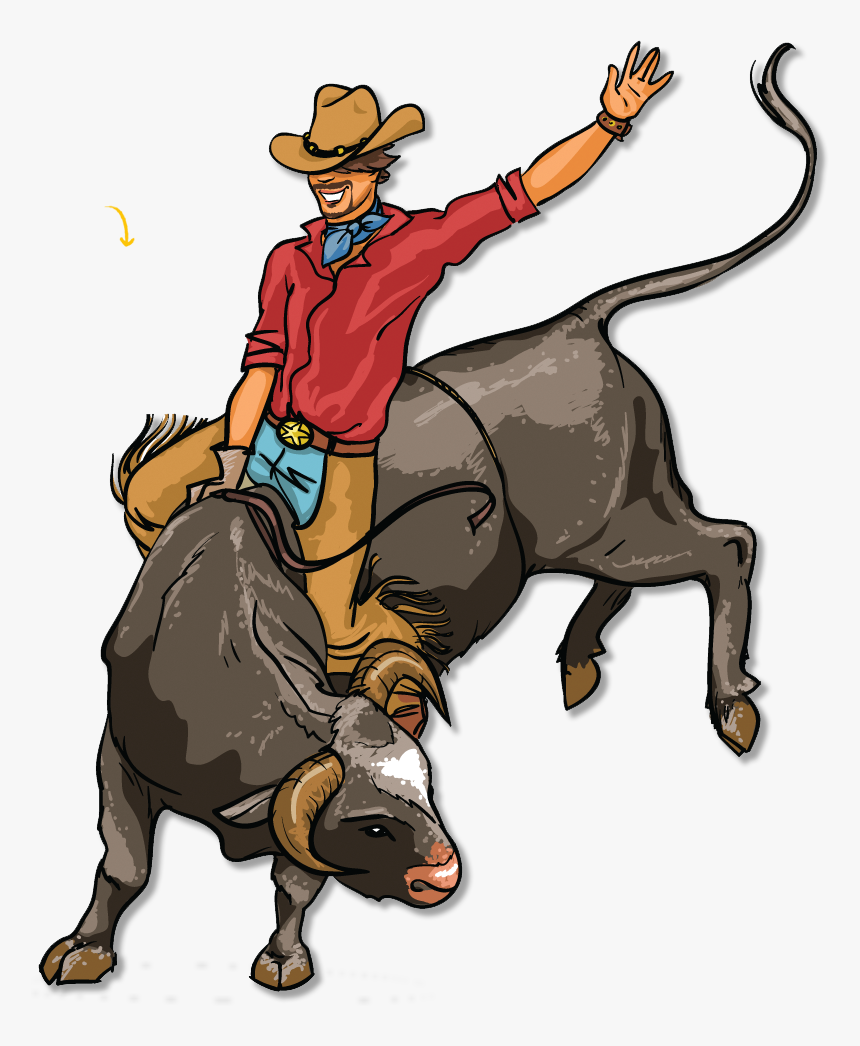 Bull Rider Silhouette Clip Art
