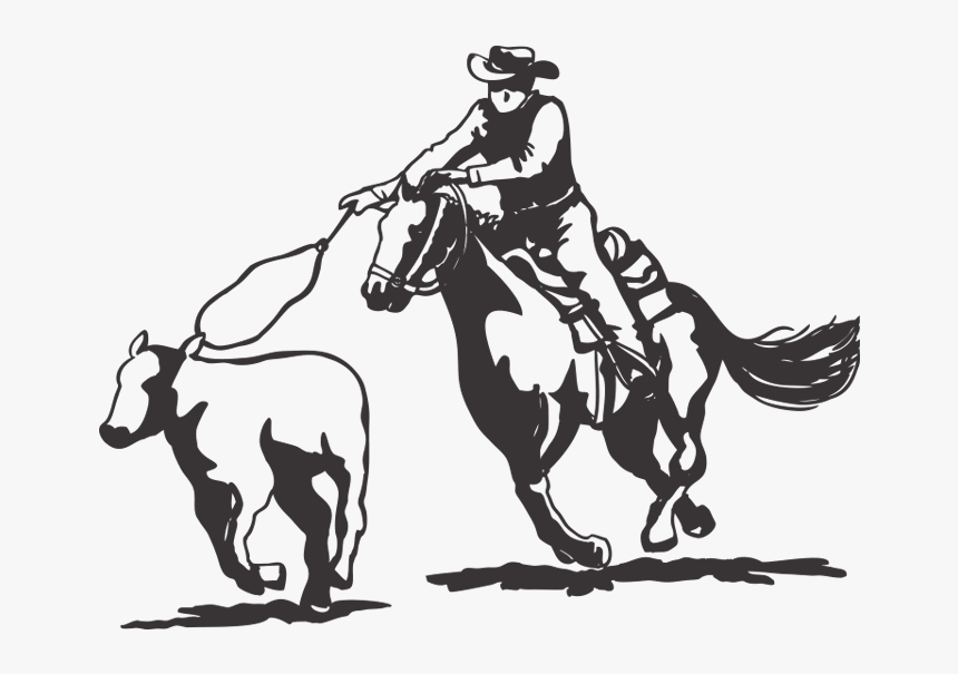 Calf Roping Corriente Rodeo Roping Team Roping Vector - Roping Clipart, HD Png Download, Free Download