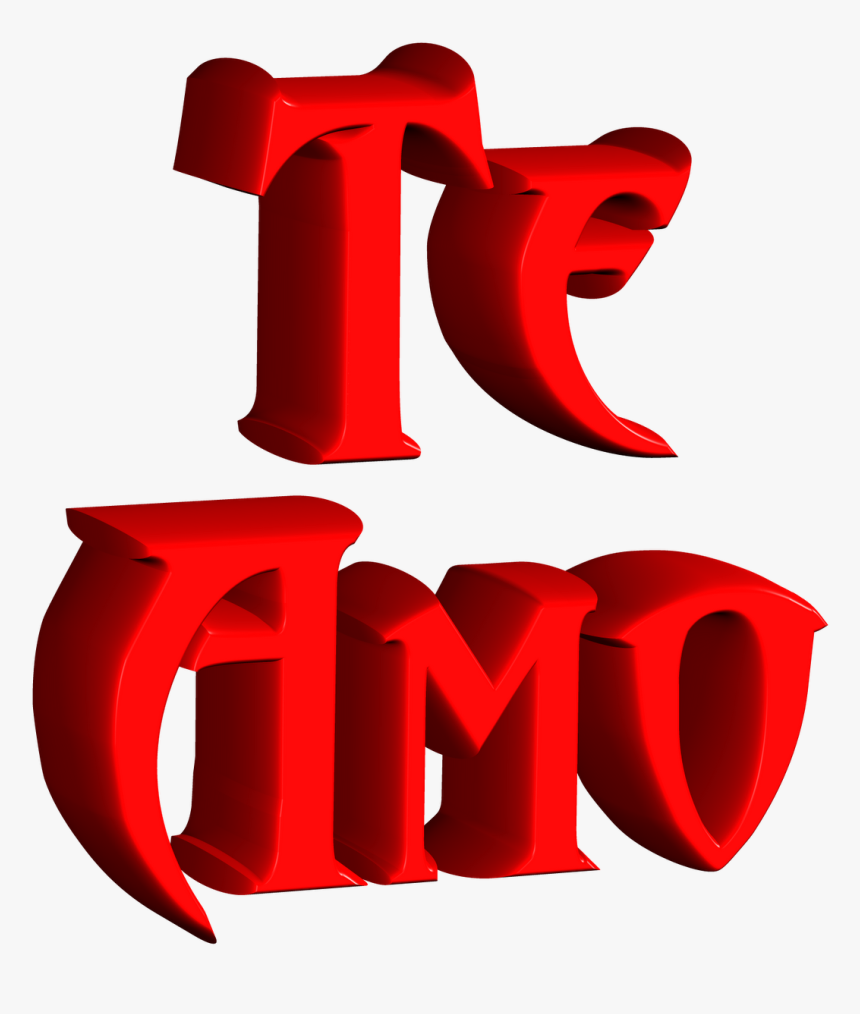 Transparent Te Amo Png - Te Amo En 3d, Png Download, Free Download