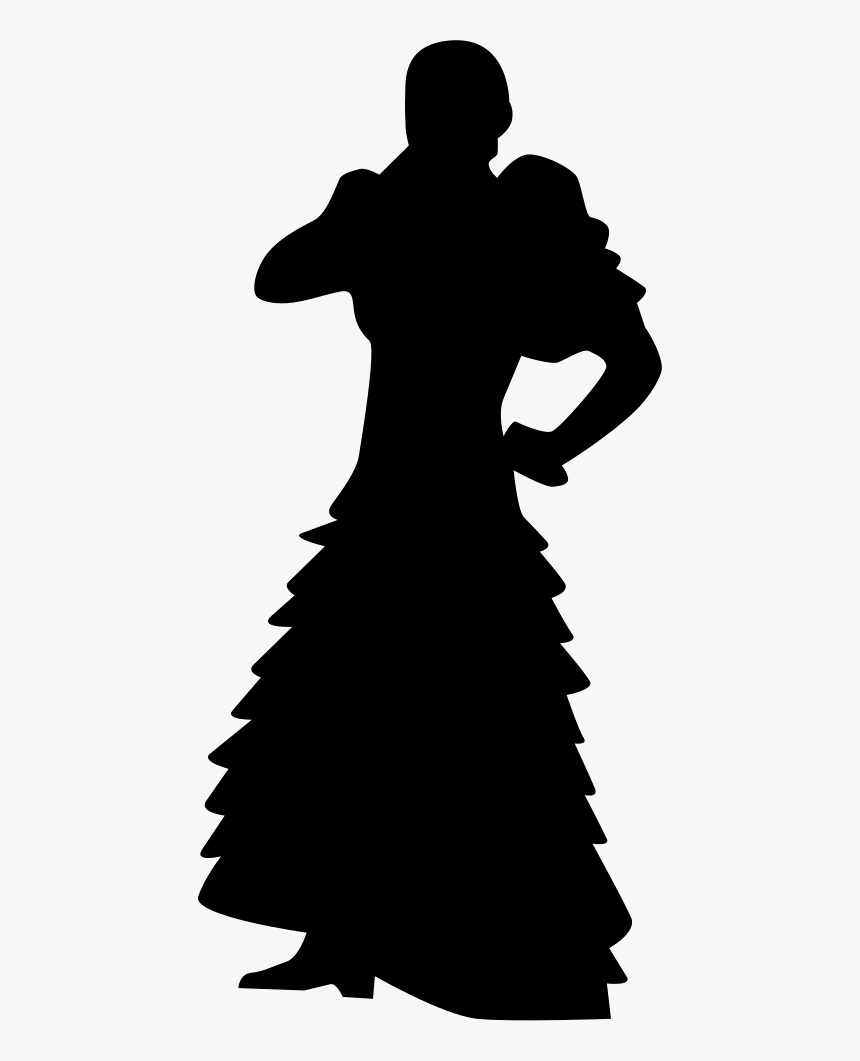 Flamenco Female Woman With Long Dress - Portable Network Graphics, HD Png Download, Free Download