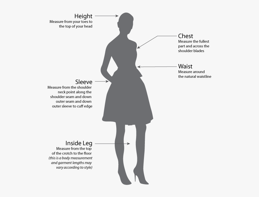 Measure Size Woman Silhouette Png, Transparent Png, Free Download