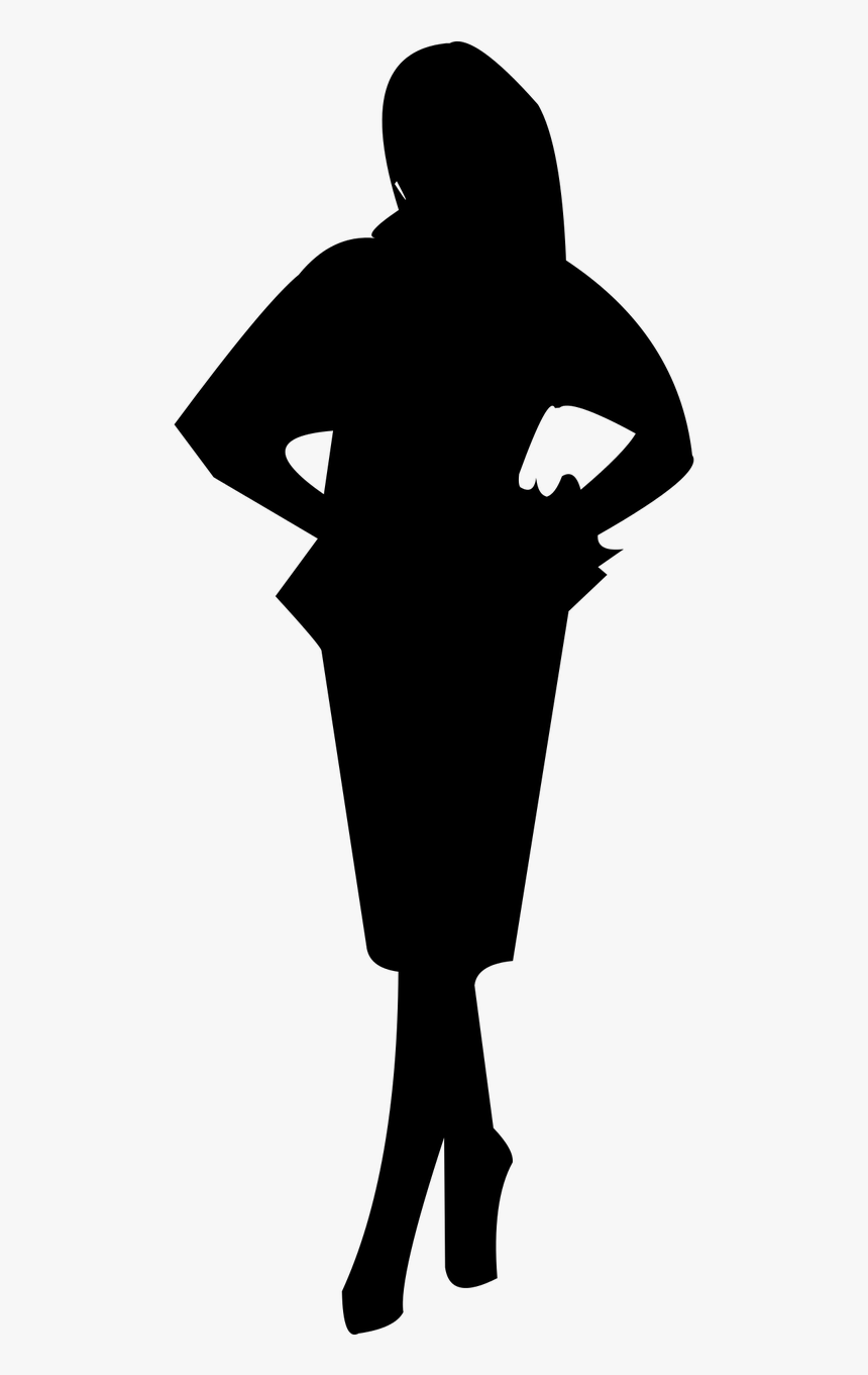 Woman Dress Silhouette Free Photo - Black Outline Of Women, HD Png Download, Free Download
