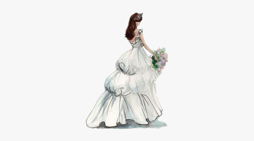 Bride Gown - Clipart Wedding Dress Png, Transparent Png, Free Download