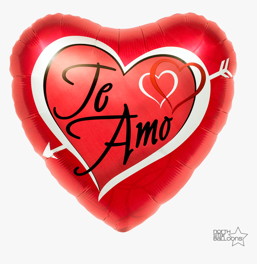 Te Amo Heart With Arrow 18 In , Png Download - Heart, Transparent Png, Free Download