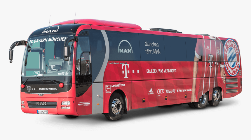 Bayern Munich Fc Team Bus - Bus Bayern Png, Transparent Png, Free Download