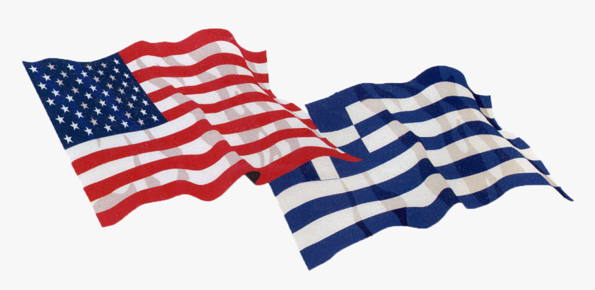 American And Greek Flag - Greek And American Flag, HD Png Download, Free Download