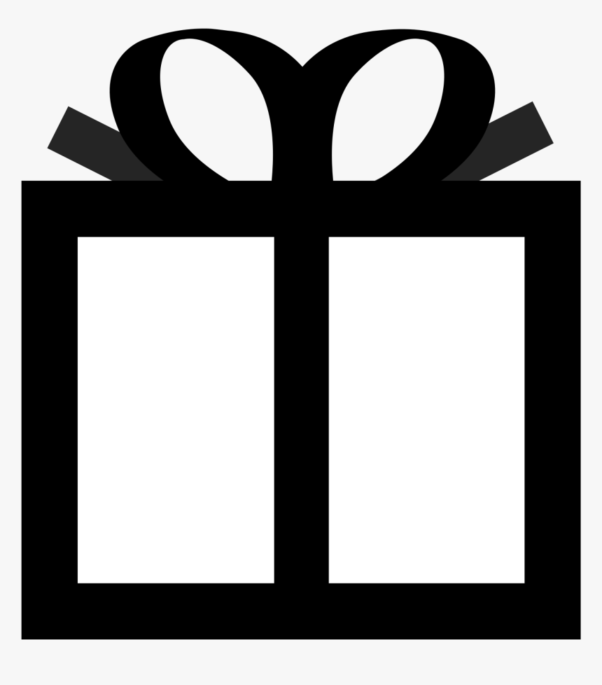 Gift Tag Clipart Black And White - Gift Box Clip Art, HD Png Download, Free Download