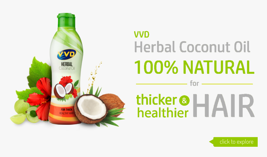 Herbal Coconut Hair Oil - Vvd Herbal Coconut Oil Review, HD Png Download, Free Download