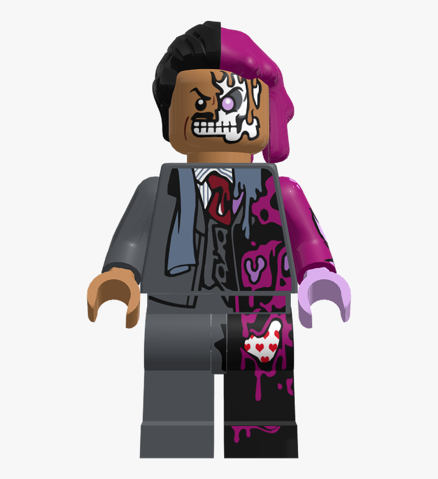 Lego Minifig Two-face Sh395 - Cartoon Super Heroes Faces Clipart, HD Png Download, Free Download