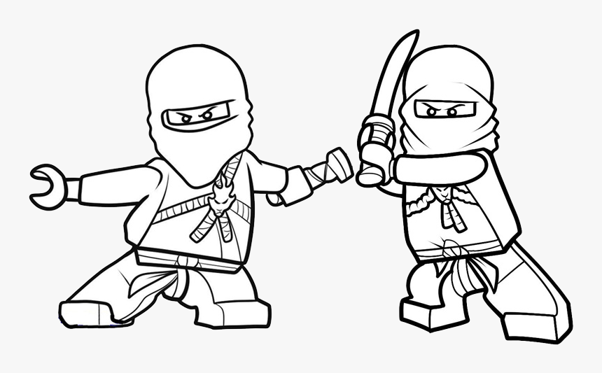 clip art jogo pinte os ninjas - ninjago colouring pages