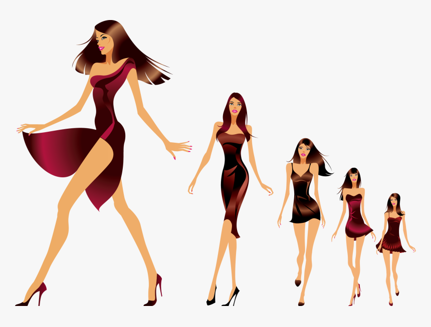 Vector Modeling Runway - Runway Model Clipart, HD Png Download, Free Download