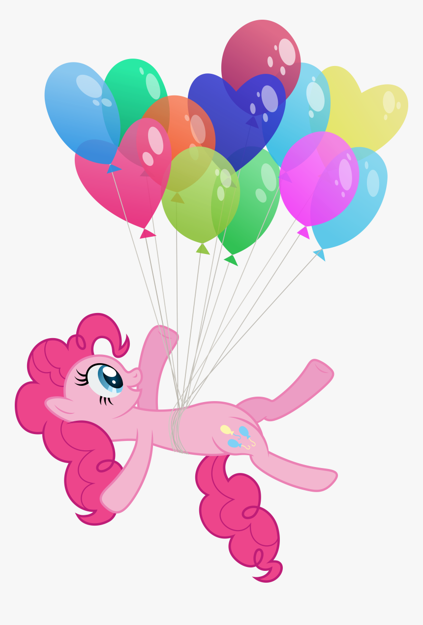 Pinkie Pie Rarity Twilight Sparkle Rainbow Dash Applejack - Little Pony With Balloons, HD Png Download, Free Download