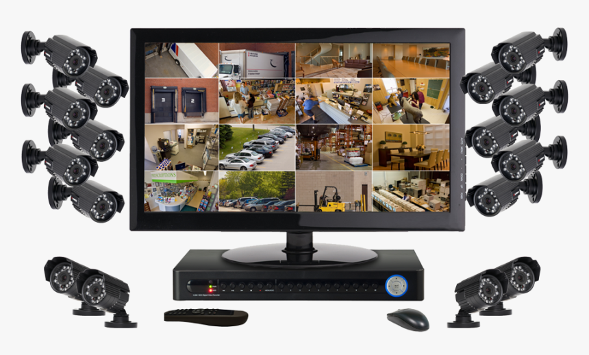Security Camera System - Home Security Camera Monitor, HD Png Download, Free Download