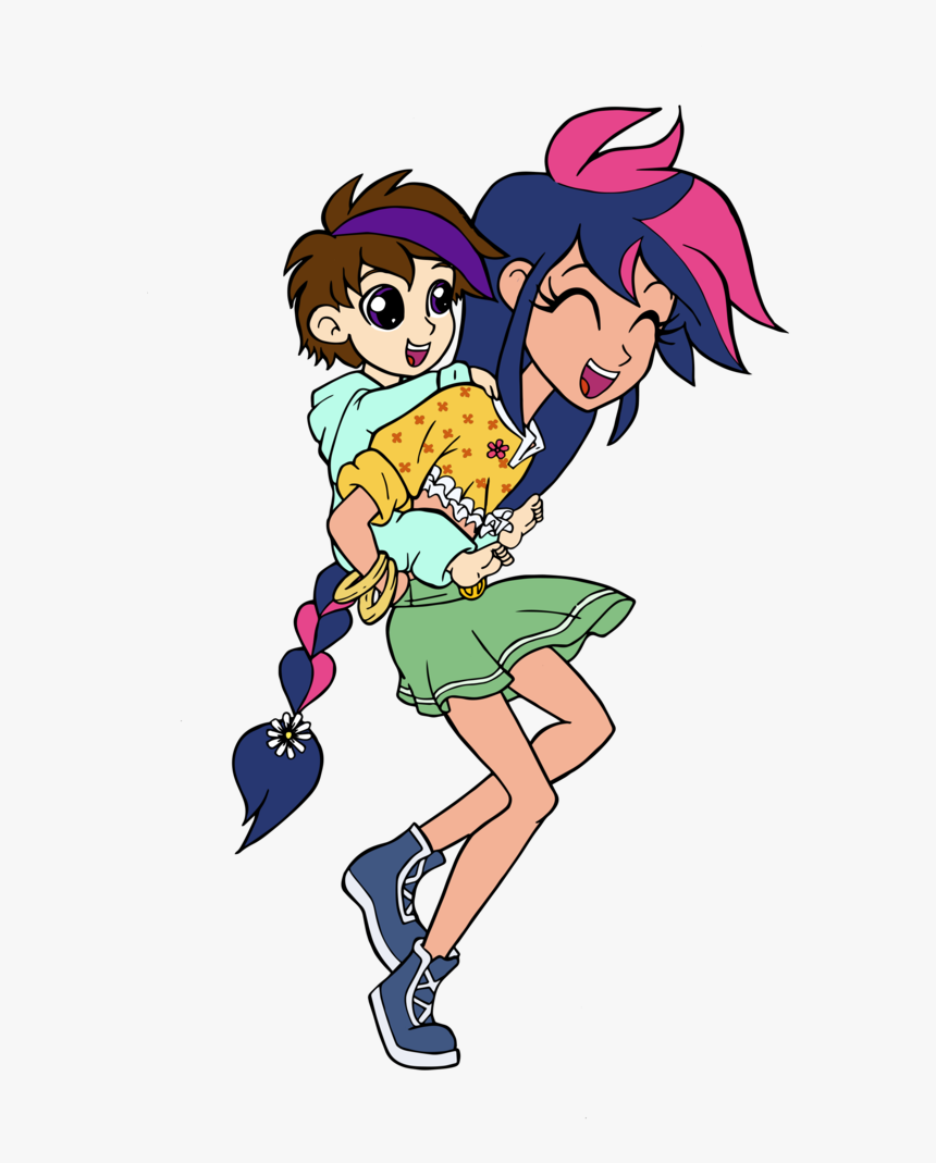 Fathers Clipart Piggy Back Ride - Anime Piggyback Ride Sibling, HD Png Download, Free Download