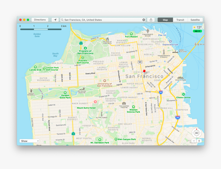 Apple Maps Macos App Directions - Atlas, HD Png Download, Free Download