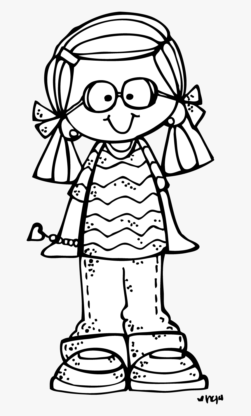 Sister Free Download Best - Melonheadz Girl Clipart Black And White, HD Png Download, Free Download