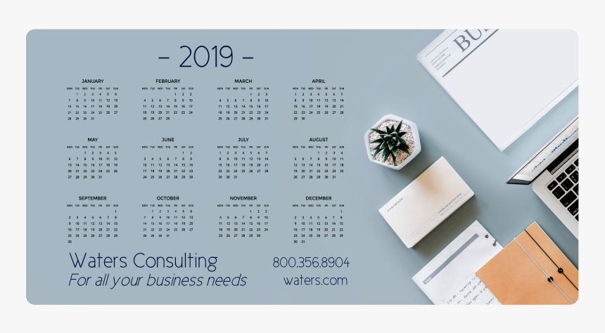 2019 Rectangle Promotional Calendar Magnet - Fondo De Contador Publico, HD Png Download, Free Download