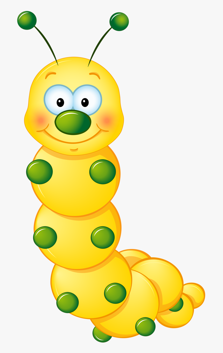 Yellow Caterpillar Rovarok Lepk - Yellow Caterpillar Clipart, HD Png Download, Free Download