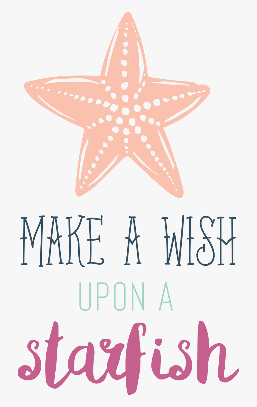 Make A Wish Upon A Starfish Svg Cut File - Starfish, HD Png Download, Free Download