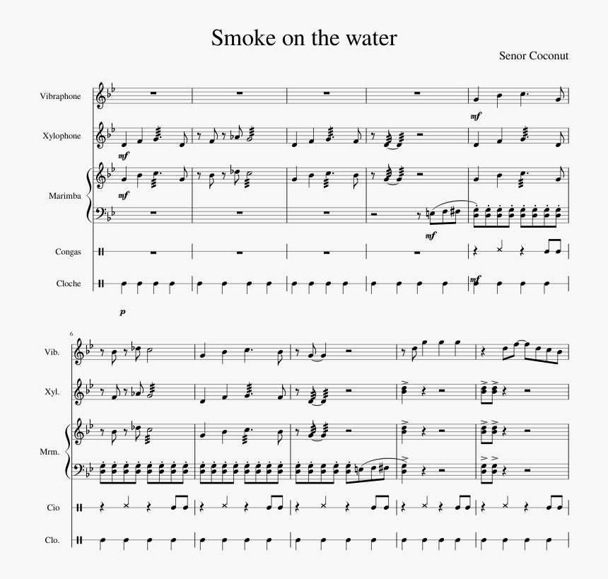 Smoke On The Water Marimba, HD Png Download, Free Download