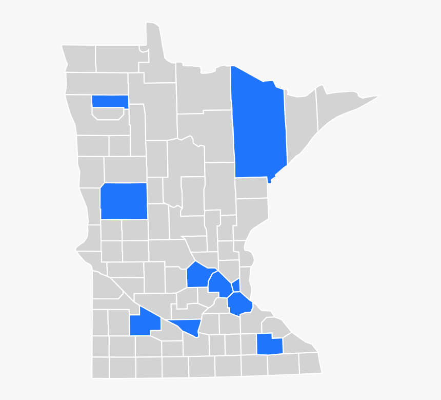 2008 Minnesota Election Results By County, HD Png Download, Free Download