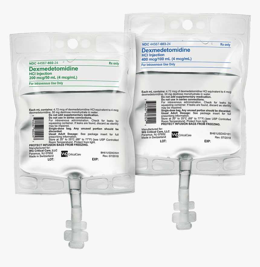 Dexmedetomidine Hcl Injection - Dexmedetomidine Bag, HD Png Download - kind...