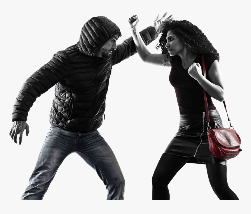Lady Fighting Attacker With Krav Maga - Women's Self Defense, HD Png Download, Free Download
