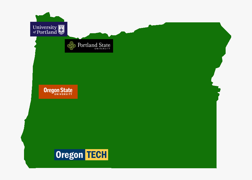 Portland State University On Oregon Map, HD Png Download, Free Download