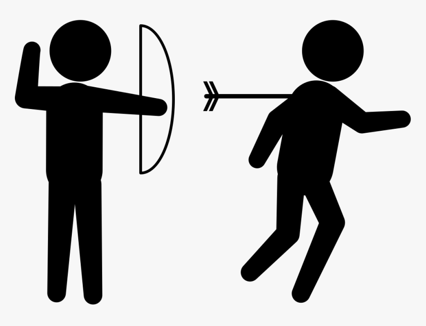 Archer Criminal Hurting A Person For His Back With - Hurting Person Silhouette, HD Png Download, Free Download