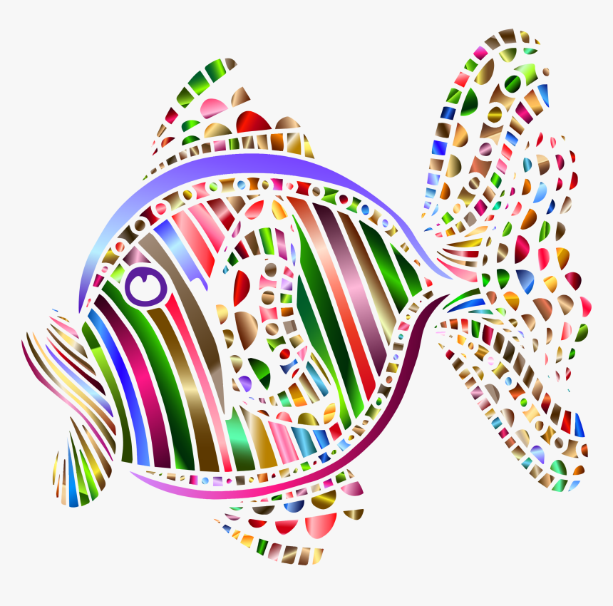 Abstract Colorful Fish 2 Clip Arts - Abstract Fish Png, Transparent Png, Free Download