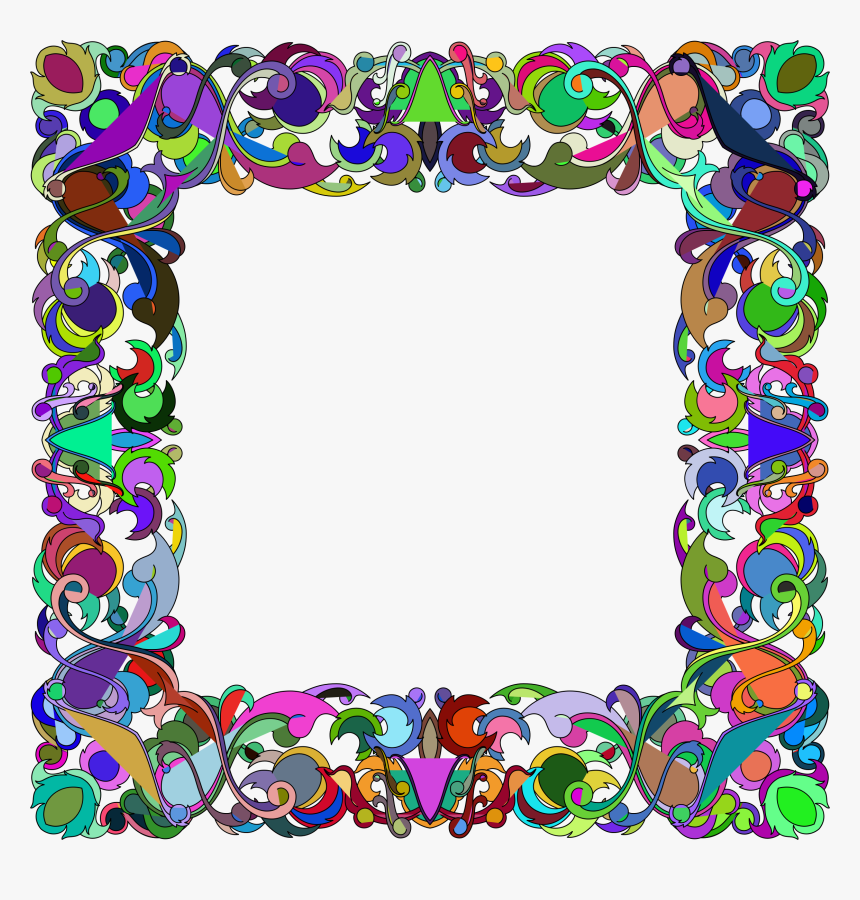 Colorful Abstract Frame - Frame Clipart Design Colorful Frame, HD Png Download, Free Download