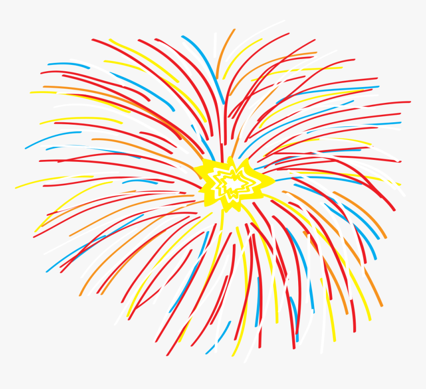 Abstract Fireworks Colorful Lineart, HD Png Download, Free Download