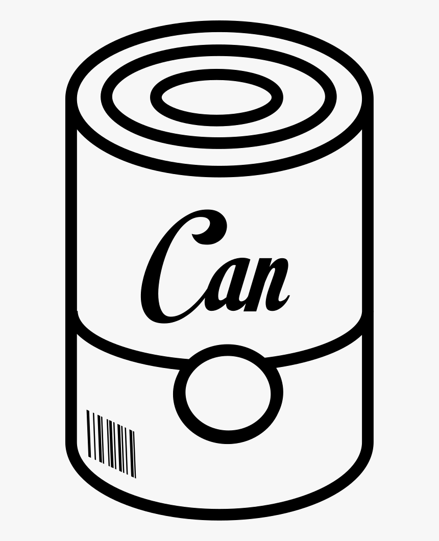 Can Of Food With Barcode - Canned Food Icon Transparent, HD Png Download, Free Download