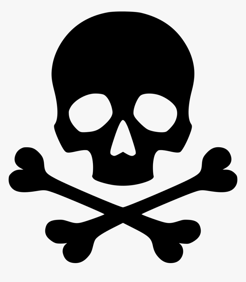 Skull And Crossbones Easy , Png Download - Poison Skull And Crossbones, Transparent Png, Free Download