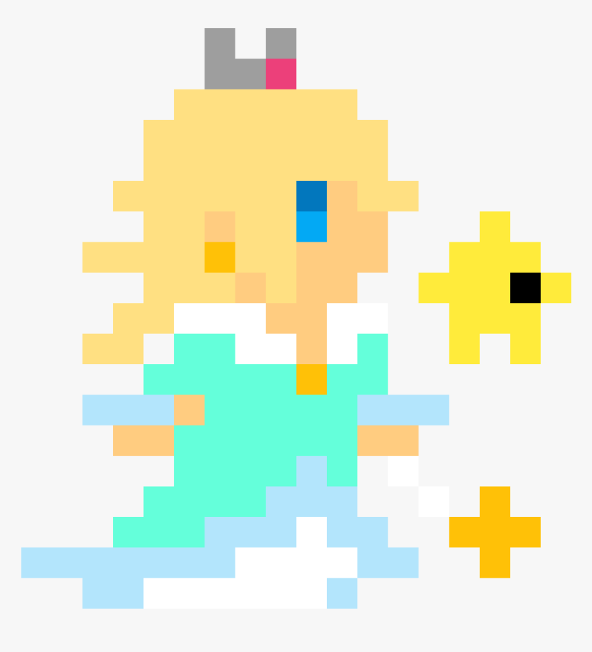 Rosalina And Luma Pixel Art, Hd Png Download - Rosalina And Luma Pixel, Transparent Png, Free Download