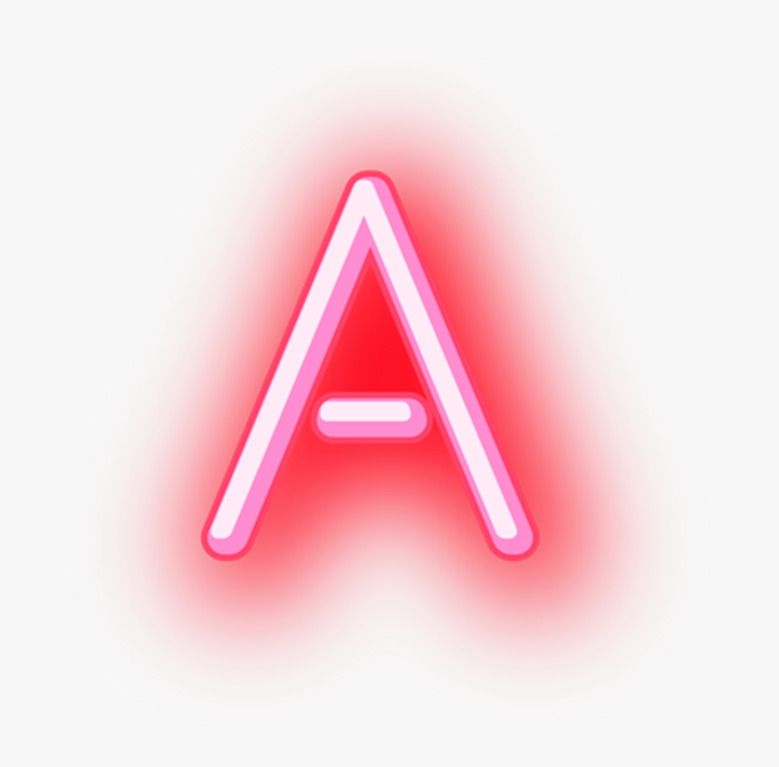 A Letters Neon Glowing Words Ela Grammer Cool Grammer - Triangle, HD Png Download, Free Download