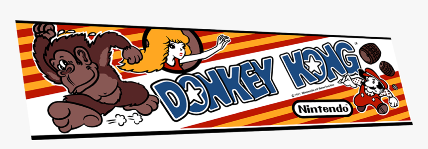 Donkey Kong Marquee - Donkey Kong Arcade Decal, HD Png Download, Free Download