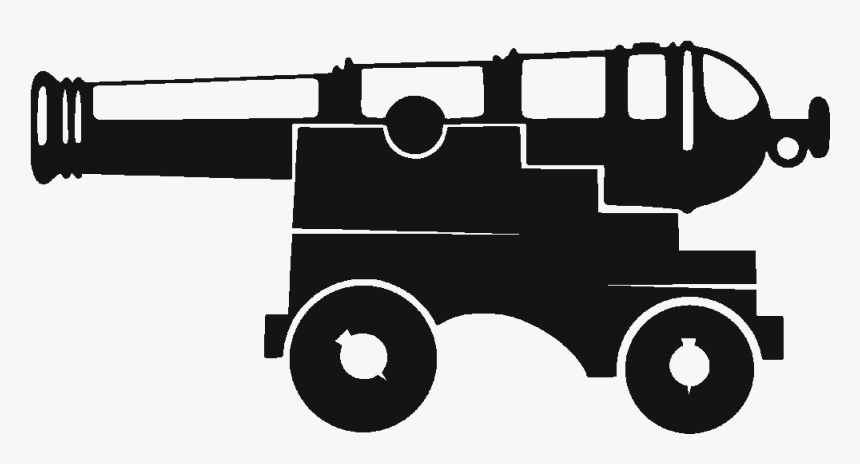 Transparent Cannonball Clipart - Pirate Cannon Clipart Black And White, HD Png Download, Free Download