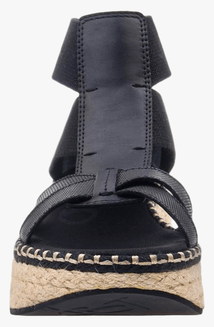 Womens Cannonball Wedge Sandal In Black Front View"
 - Strap, HD Png Download, Free Download