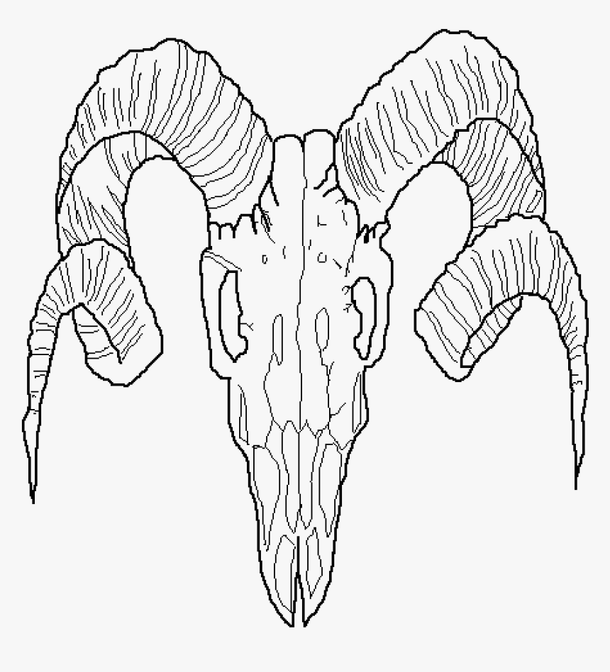 Collection Of Free Drawing Horns Ram Download On Ui - Transparent Horn Line...
