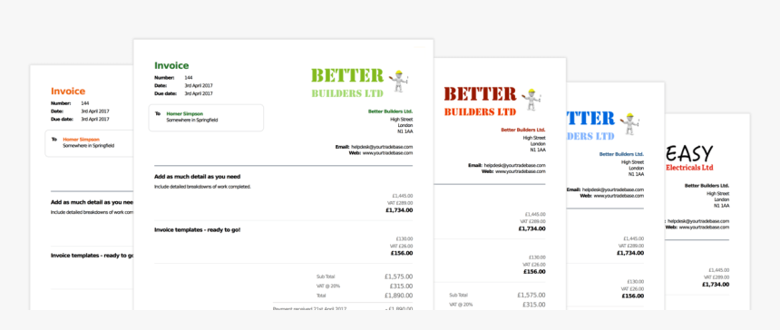 Invoice Templates - Write A Plastering Invoice, HD Png Download, Free Download