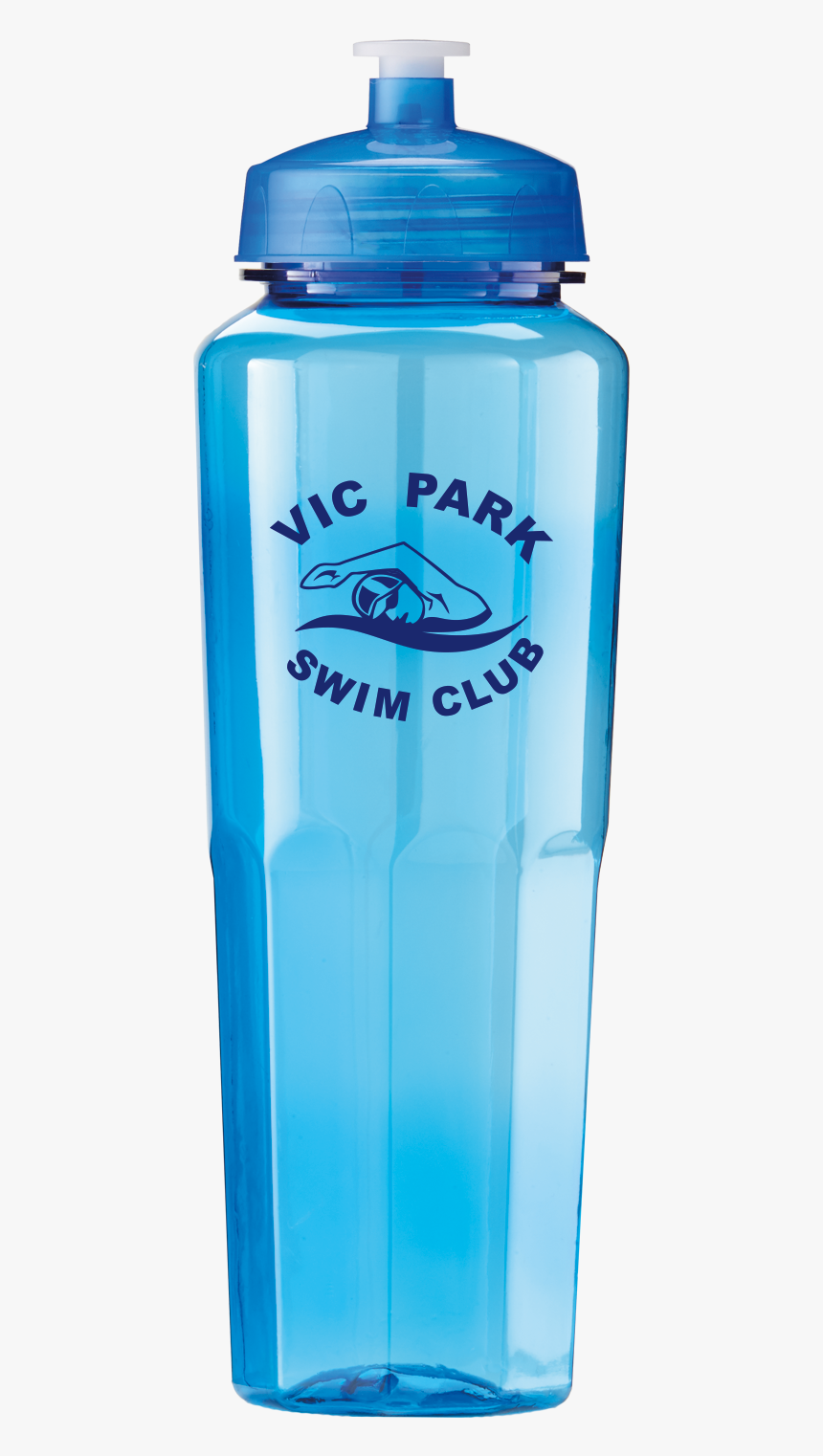 32oz Blue Translucent Retro Bottle With Dark Blue Logo"
 - Water Bottle, HD Png Download, Free Download